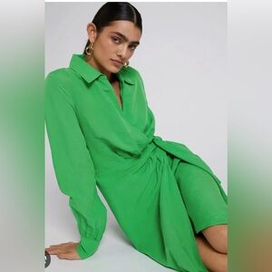 SHEIN Vibrant Green Long Sleeve Dress